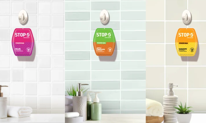 Stop-O Fragrance Toilet Freshener Power Bag - Green Harmony